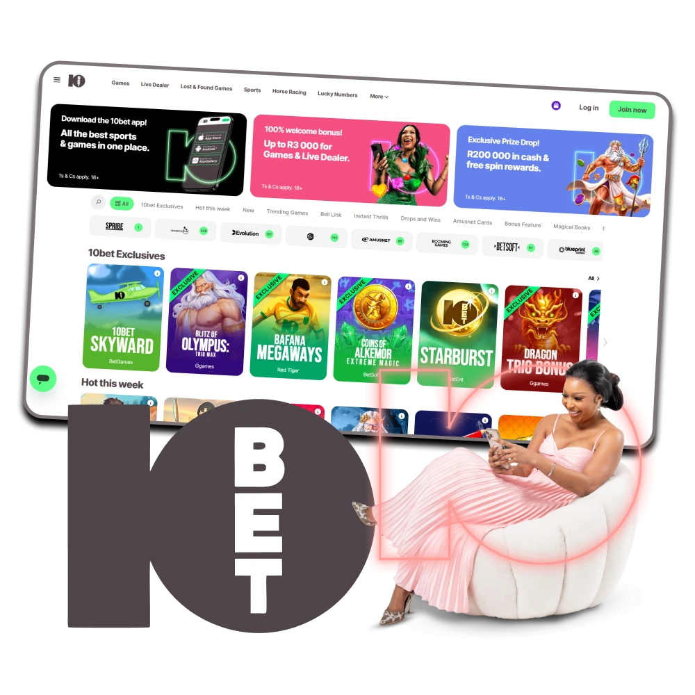 Sports, casinos, support, and much more await you on the 10bet website.