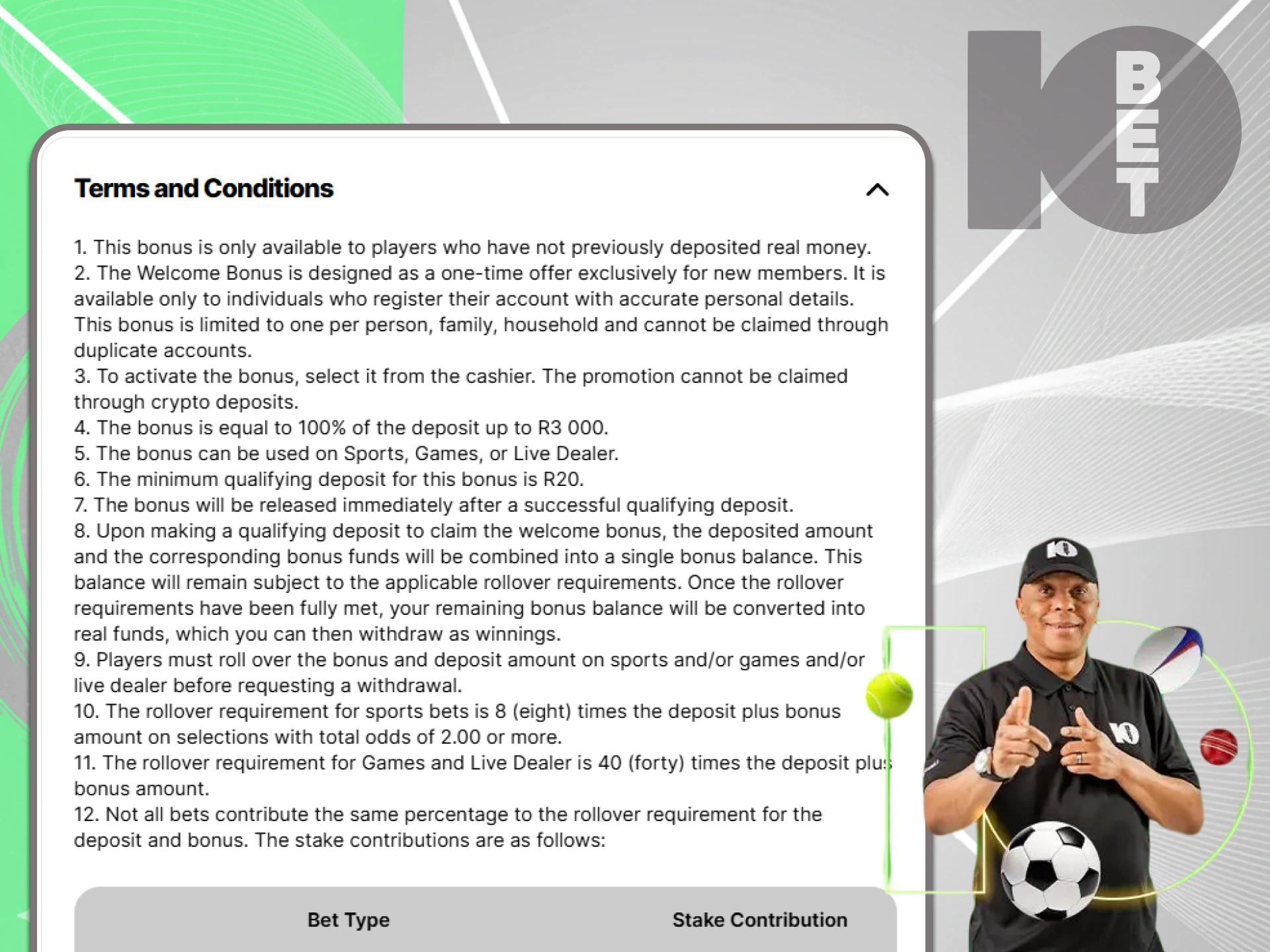 Knowing the terms and conditions of bonuses will help you take advantage of them on the 10bet website.