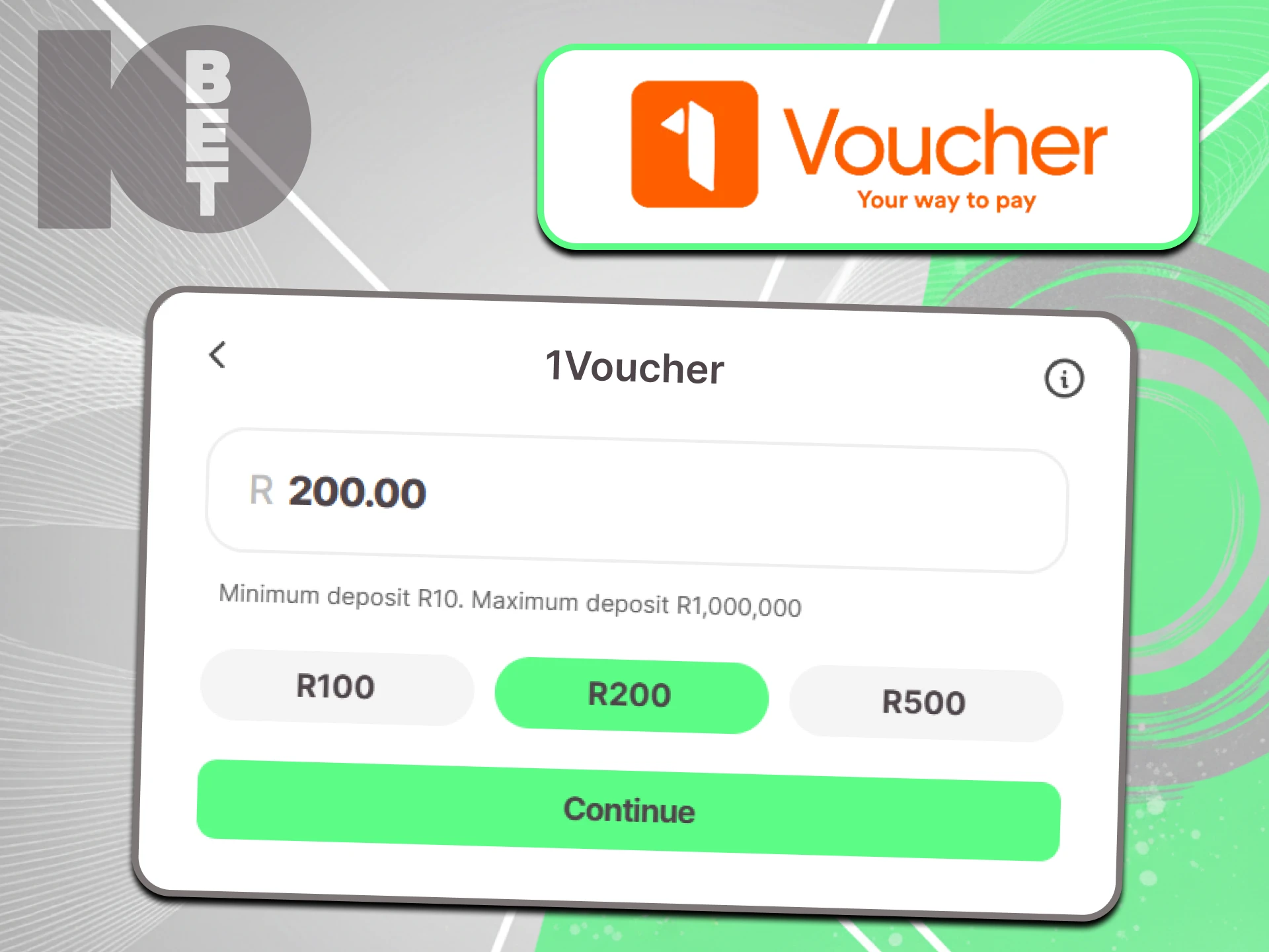 1Voucher is a company that allows you to make payments even faster on the 10bet website.
