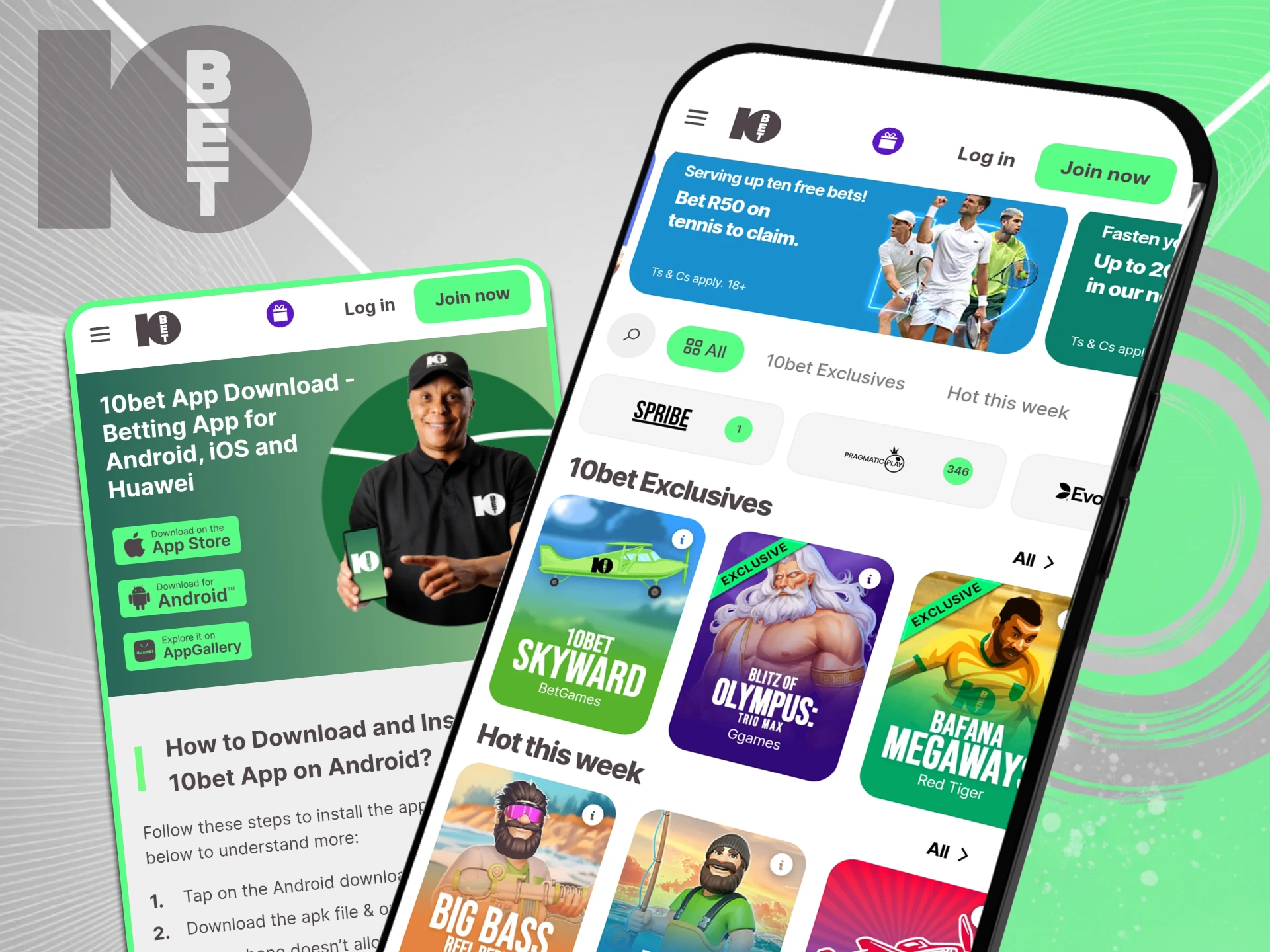 The 10bet app was created specifically for your convenience, so that your favorite sports events and games are always at hand.