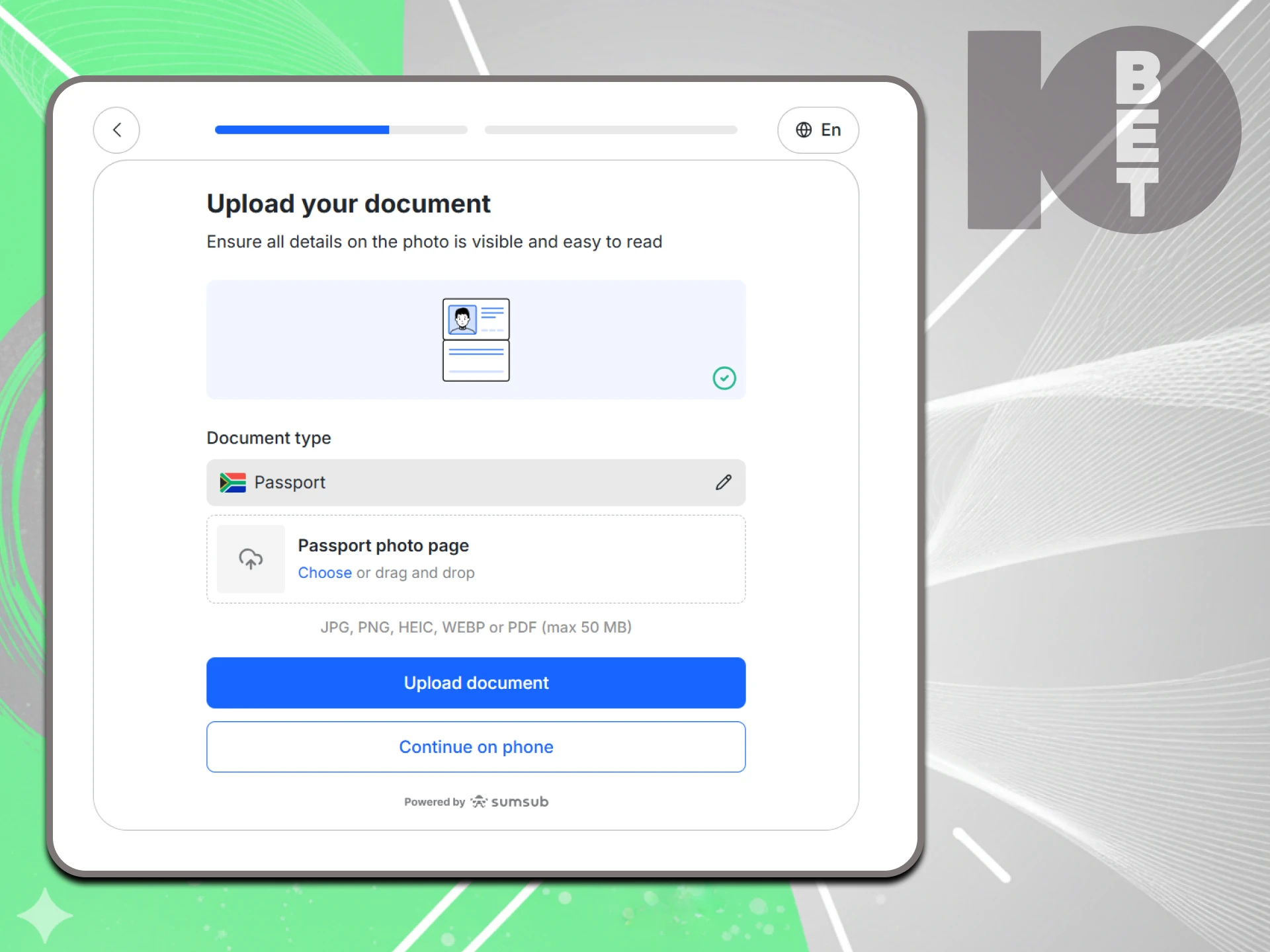 Personal documents required for verification and registration on the 10bet website are downloaded without any problems.