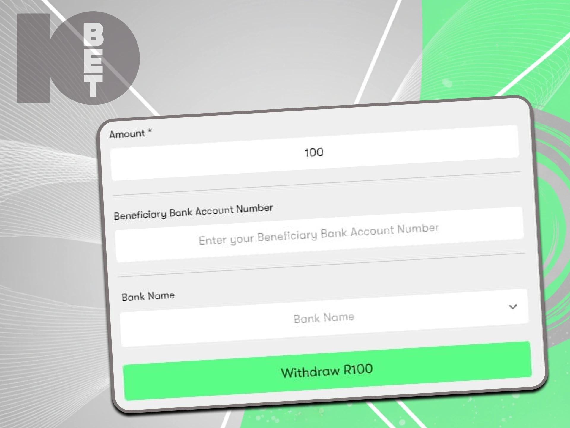 Bank details must be filled in correctly to ensure funds are withdrawn correctly on the 10bet website.