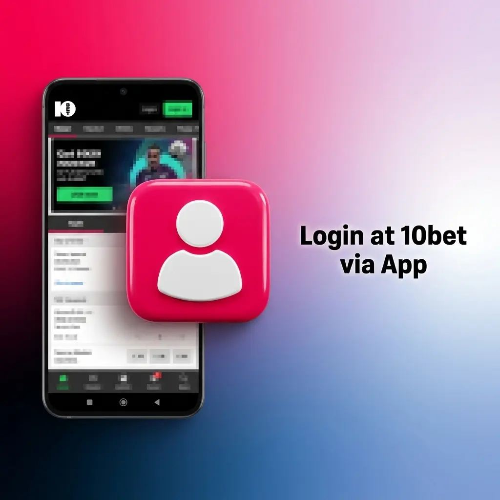 10bet Android app login screen showing email and password fields for mobile account access