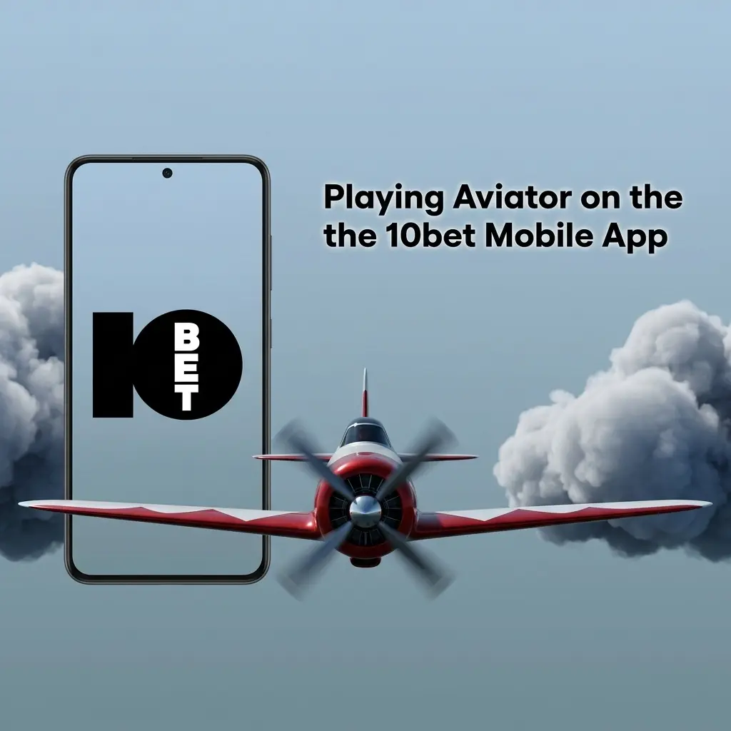 10bet mobile app open on a smartphone showing Aviator game for South African players on Android and iOS