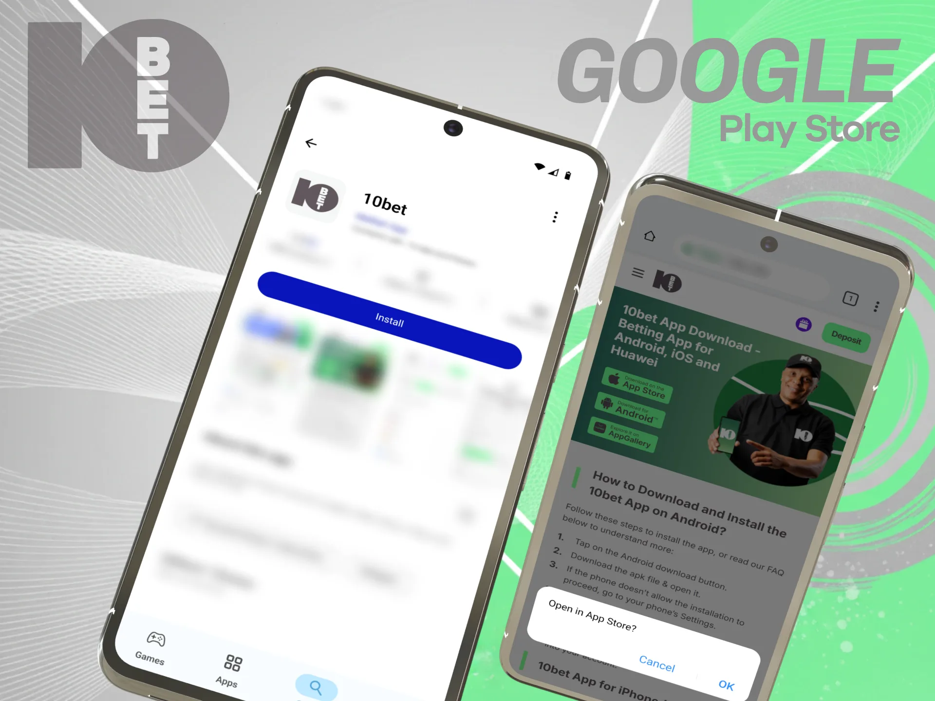 Open the official digital marketplace link downloading your Android 10bet App.
