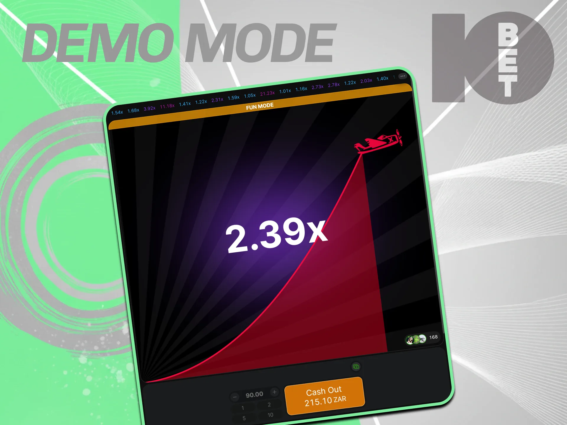 Practice flight prediction strategies using virtual money on 10bet Aviator demo.