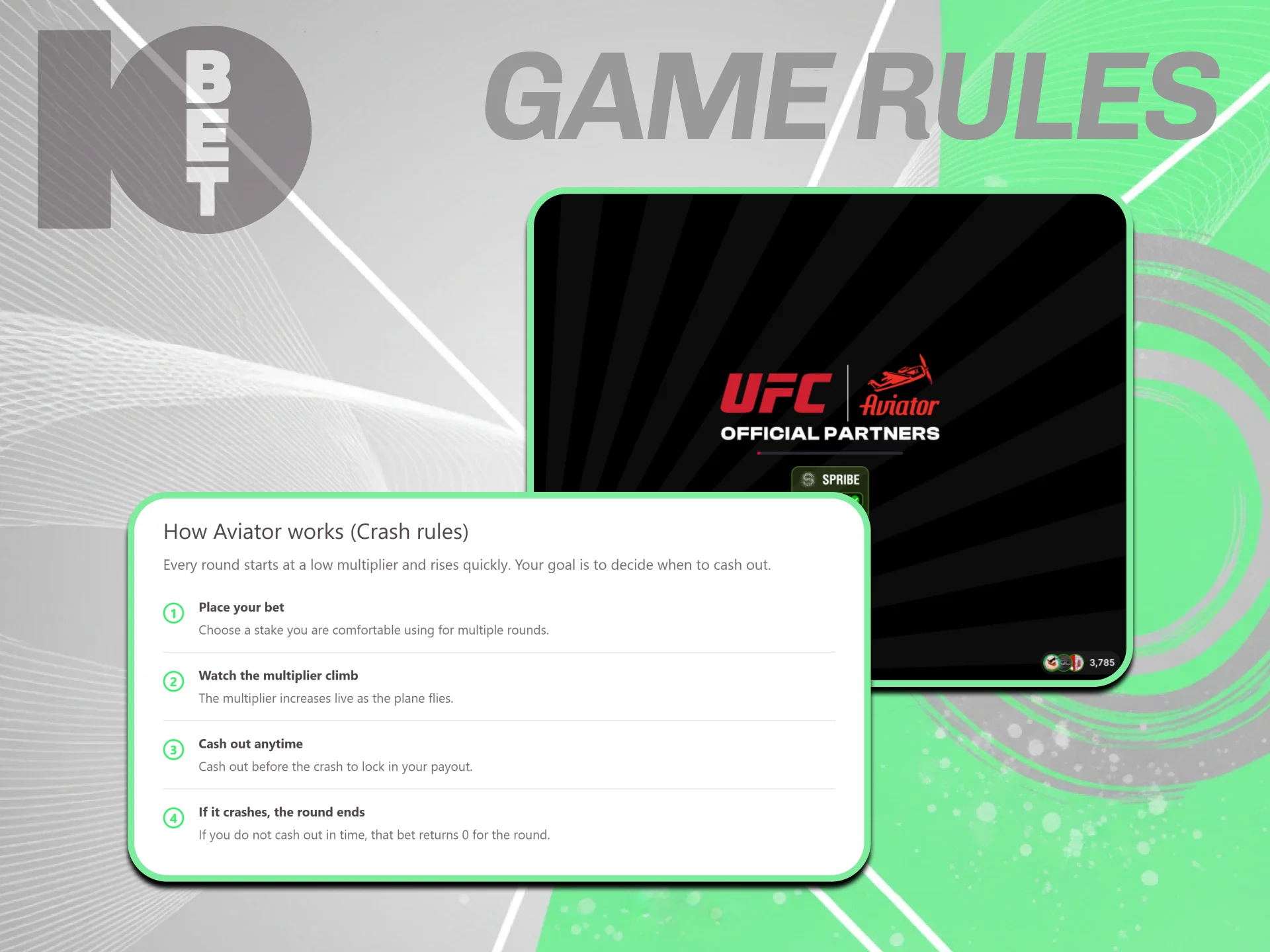 Learn basic flight mechanics before placing wagers on 10bet Aviator game.