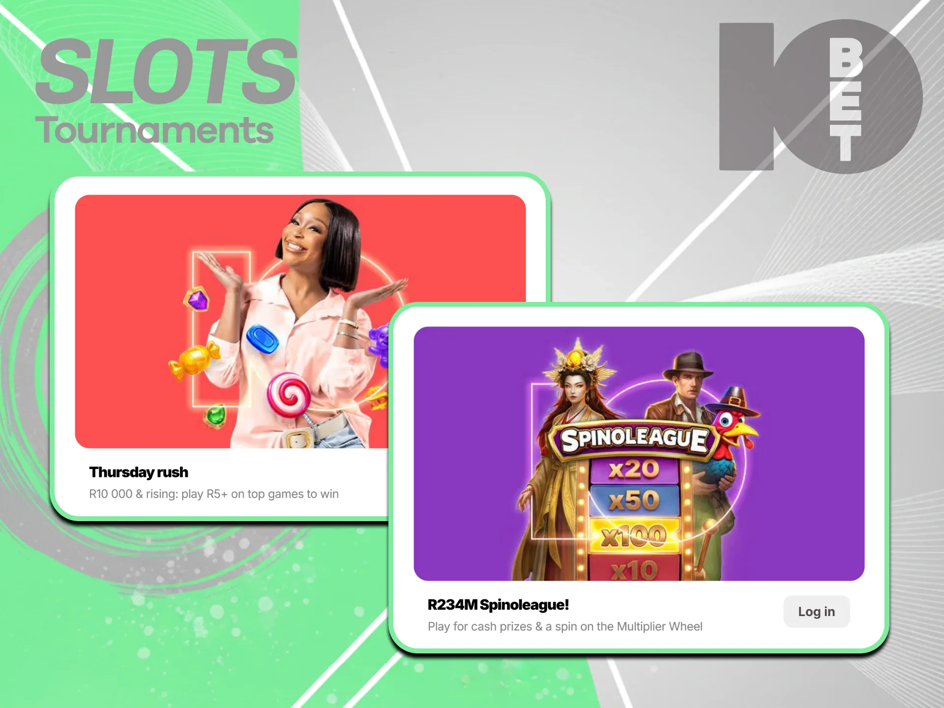 Spin leaderboard video slot machines winning prize pools on 10bet Bonuses.