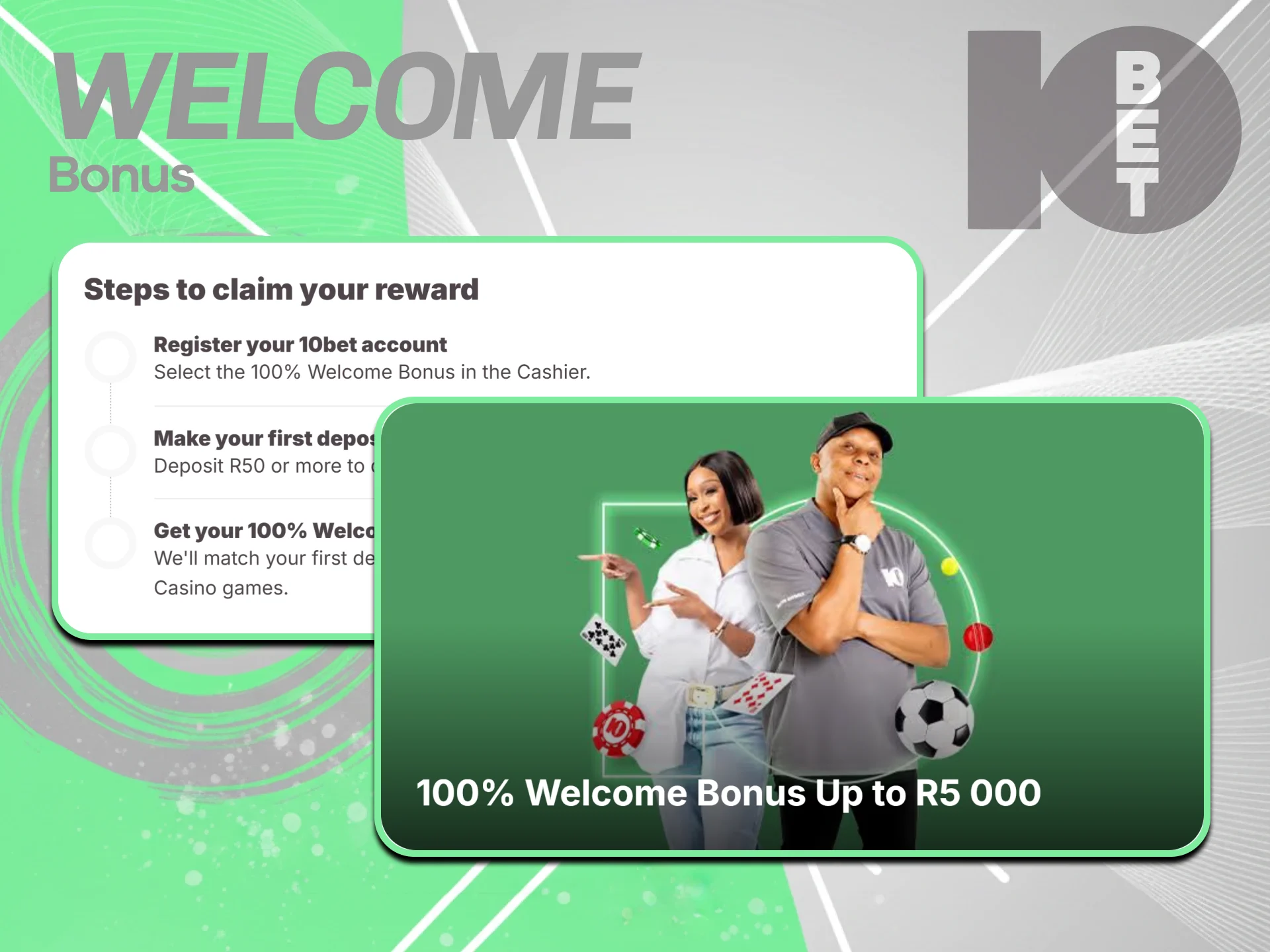 Claim exclusive signup reward match funds completing your official 10bet Registration.