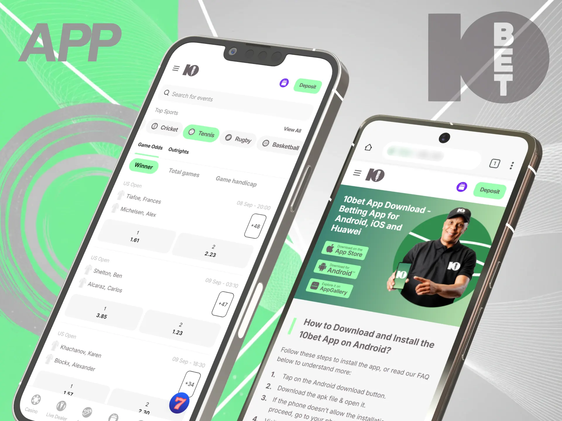 Wager on live court matches using software tools on mobile 10bet Tennis.